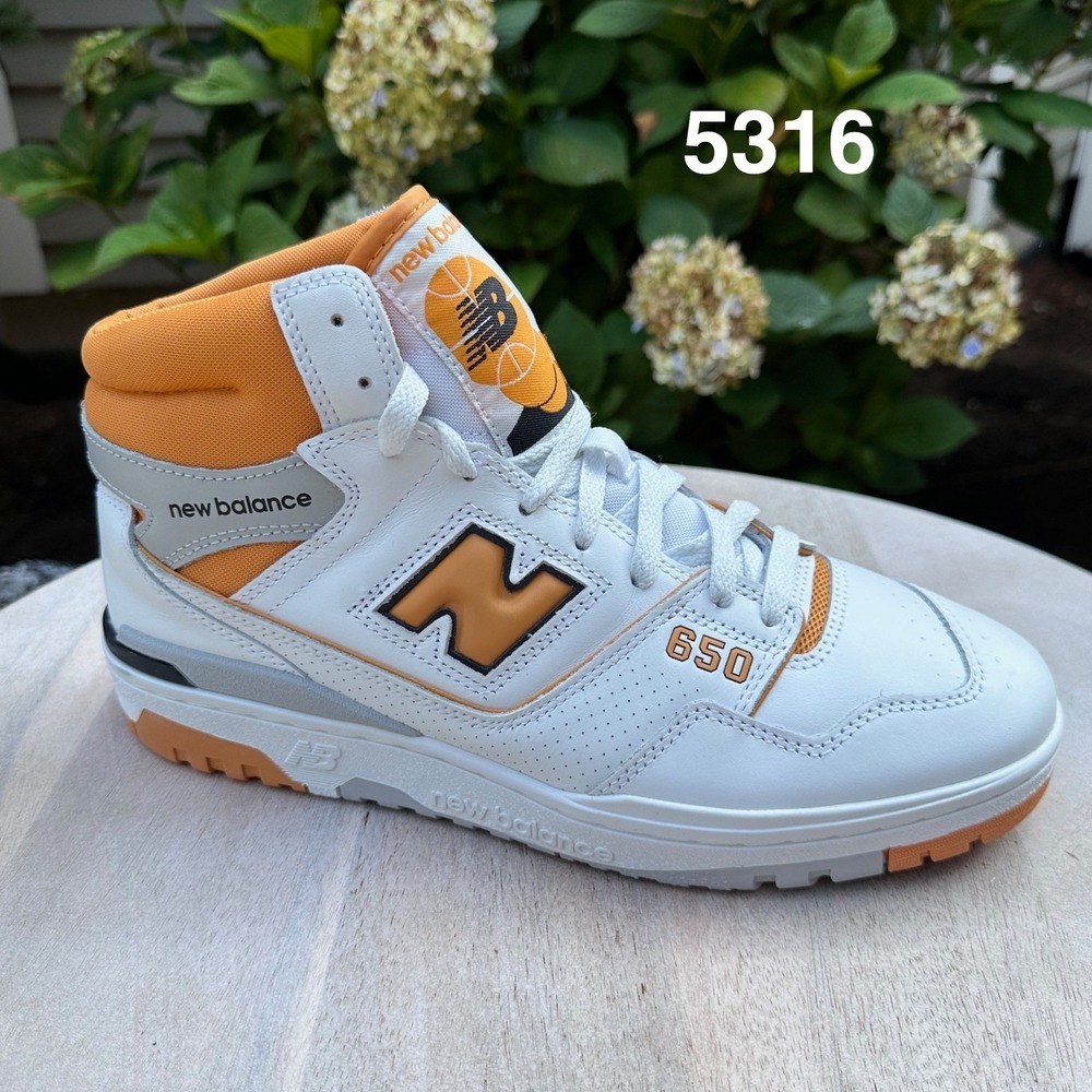 New Balance 650 BB650RC Mens 10 White Beige High Top Basketball Sneakers Retro